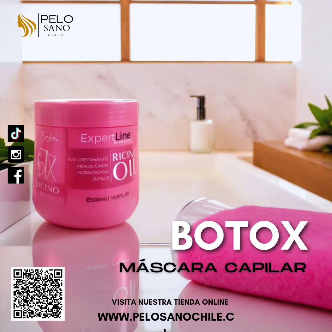 Kit Capilar Ricino Crecimiento y Anticaída | Shampoo + Acondicionador + Máscara Botox + Sérum Everglam (Incluye de REGALO: Cepillo + Colet elegante)