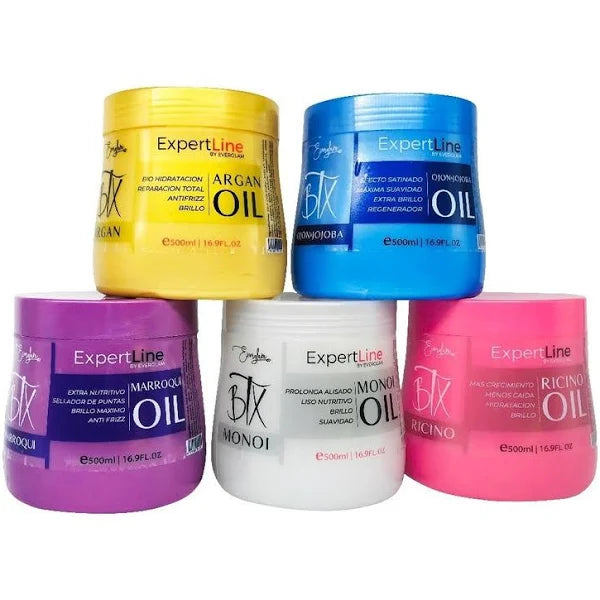 Máscara Botox Ojón y Jojoba crema EFECTO SATINADO EXTRA BRILLO ExpertLine Everglam