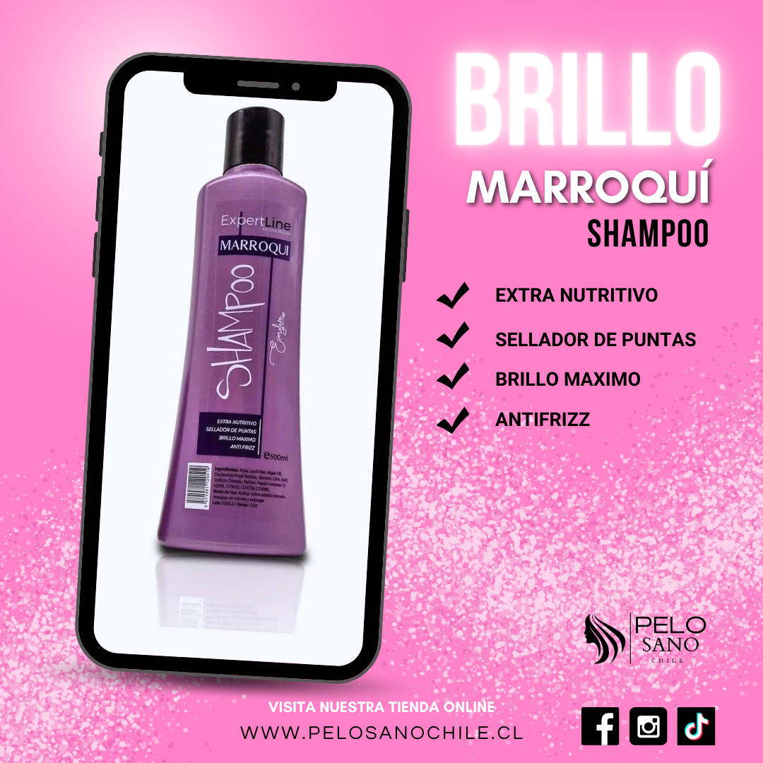 Kit Capilar Marroquí Nutrición y Sellado de Puntas | Shampoo + Acondicionador + Máscara Botox + Sérum Everglam  (Incluye de REGALO: Cepillo + Colet elegante)