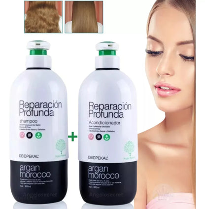 Pack Shampoo Y Ancondicionador Reparación Argan Morocco 800ml