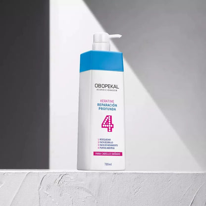 Shampoo + Acondicionador Total 4 Reparacion Profunda 780 Ml Obopekal