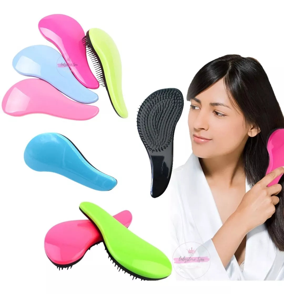 Cepillo Ergonómico Cabello Anti Frizz Anti Caida Desenredar Variados Colores