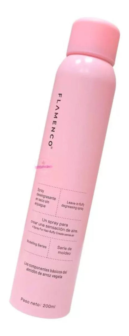 Shampoo Spray en Seco Flamenco 200ml lava y cuida sin agua