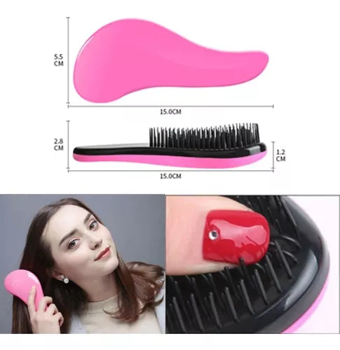 Cepillo Ergonómico Cabello Anti Frizz Anti Caida Desenredar Variados Colores