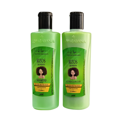 Kit Capilar Rizos Definidos &amp; Nutrición Profunda | Shampoo + Acondicionador + Spray Copacabana