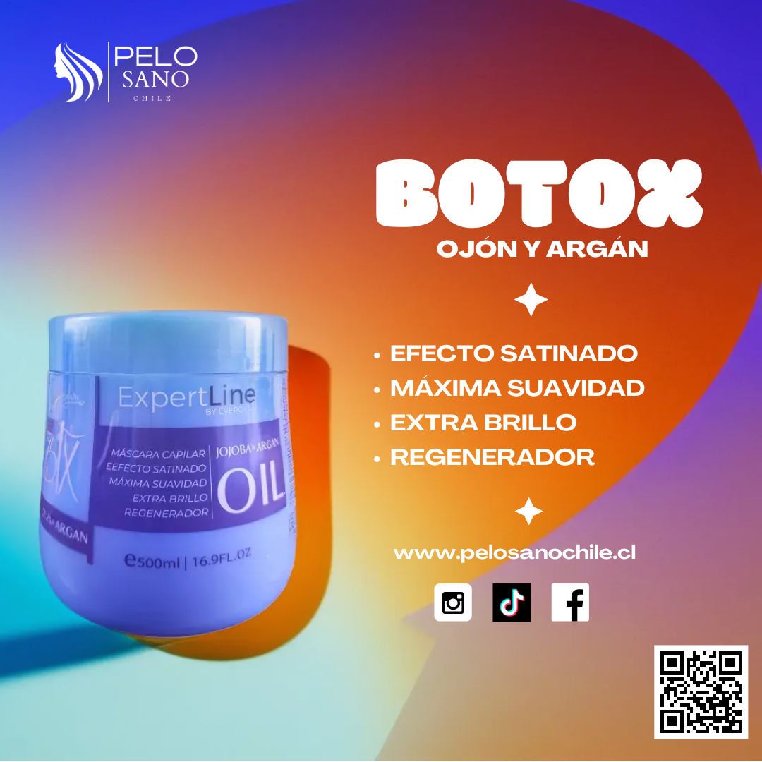 Máscara Botox Ojón y Jojoba crema  EFECTO SATINADO EXTRA BRILLO ExpertLine Everglam