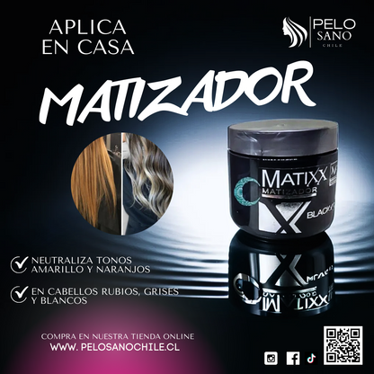 Matizador peluquería profesional MATIXX Cabello Negro 220 ml Keralmax