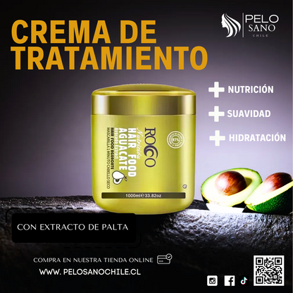 Crema mascarilla para Hidratar y Peinar con extracto de Aguacate 1000ml Rocco