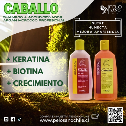 Pack Shampoo Acondicionador Caballo Obopekal 500ml