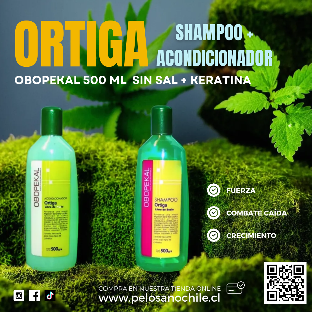 Pack Shampoo + Acondicionador De Ortiga Obopekal 500ml