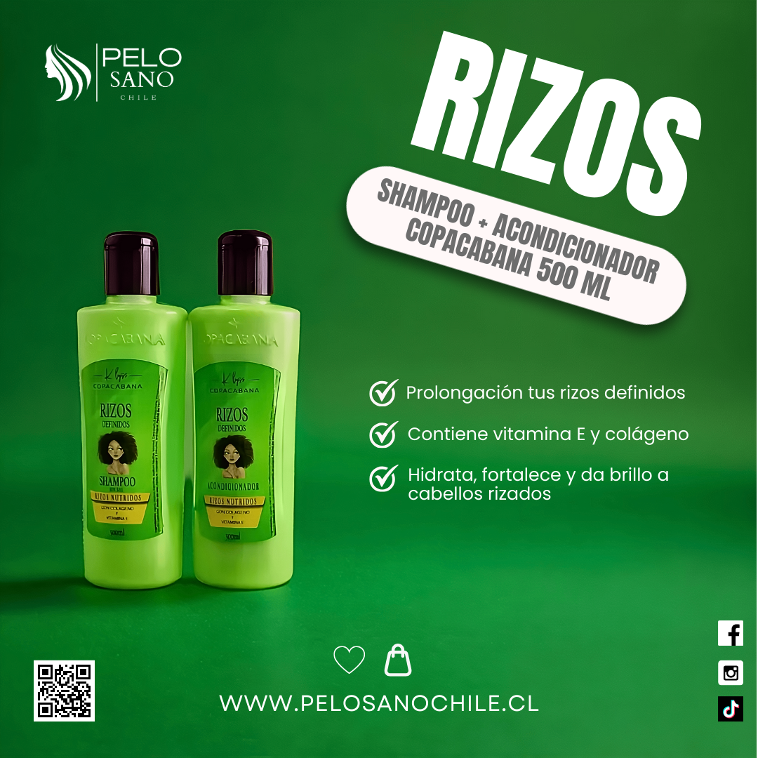 Kit Capilar Rizos Definidos &amp; Nutrición Profunda | Shampoo + Acondicionador + Spray Copacabana