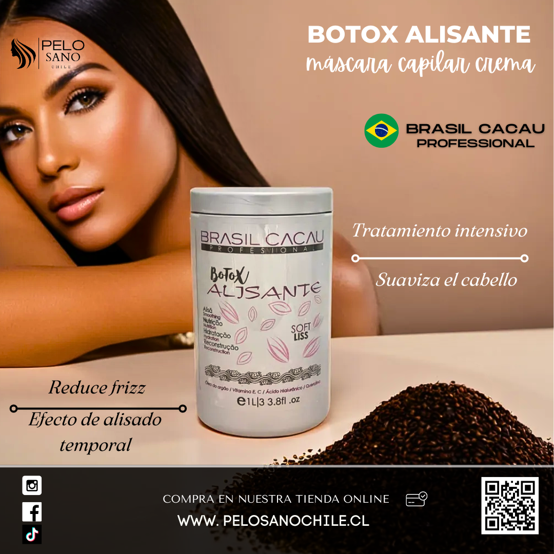 Crema máscara capilar BOTOX ALISANTE Brasil Cacau 1000 ml