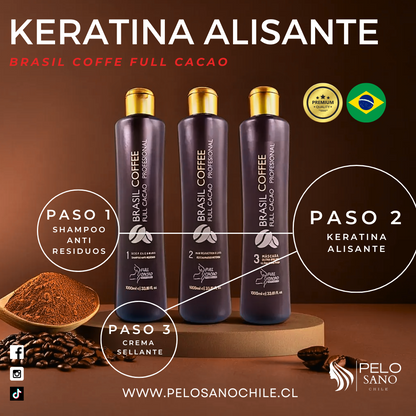 Keratina Alisante Brasil Coffe Full Cacao 500 Ml