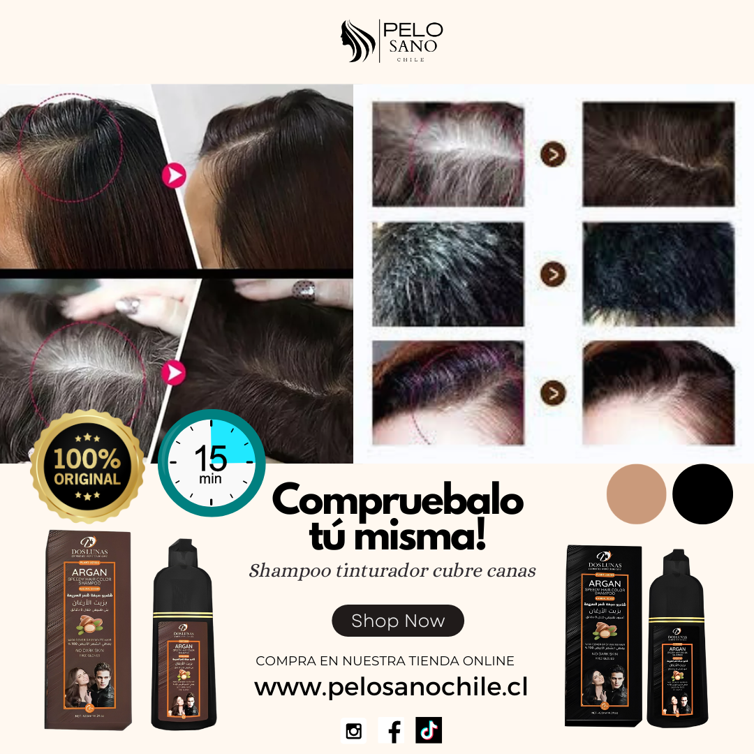 Kit 2x Shampoo Tinturador Negro Natural con Argán | Cobertura de Canas Instantánea y Nutrición Profunda | 420 ml Copacabana  (Incluye de REGALO: Manual de aplicación + Par de guantes) (Copia)