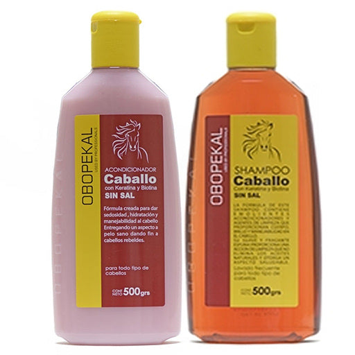 Pack Shampoo Acondicionador Caballo Obopekal 500ml