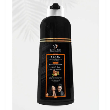 Shampoo Cubre Canas Tinturador Color Negro con Argán 420 ml